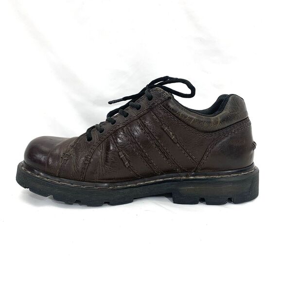 Dr. Martens Mens 10 Brown Leather Shoe Low Boot Chunky Lug Sole Y2k Oxford main image 11